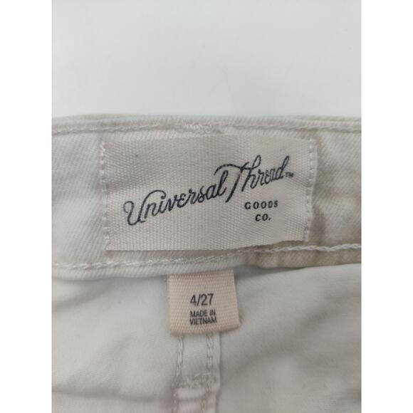 Universal Thread Shorts Women's Size 4 Off‎ White Hi-Rise Midi Abstract Floral - Picture 5 of 11